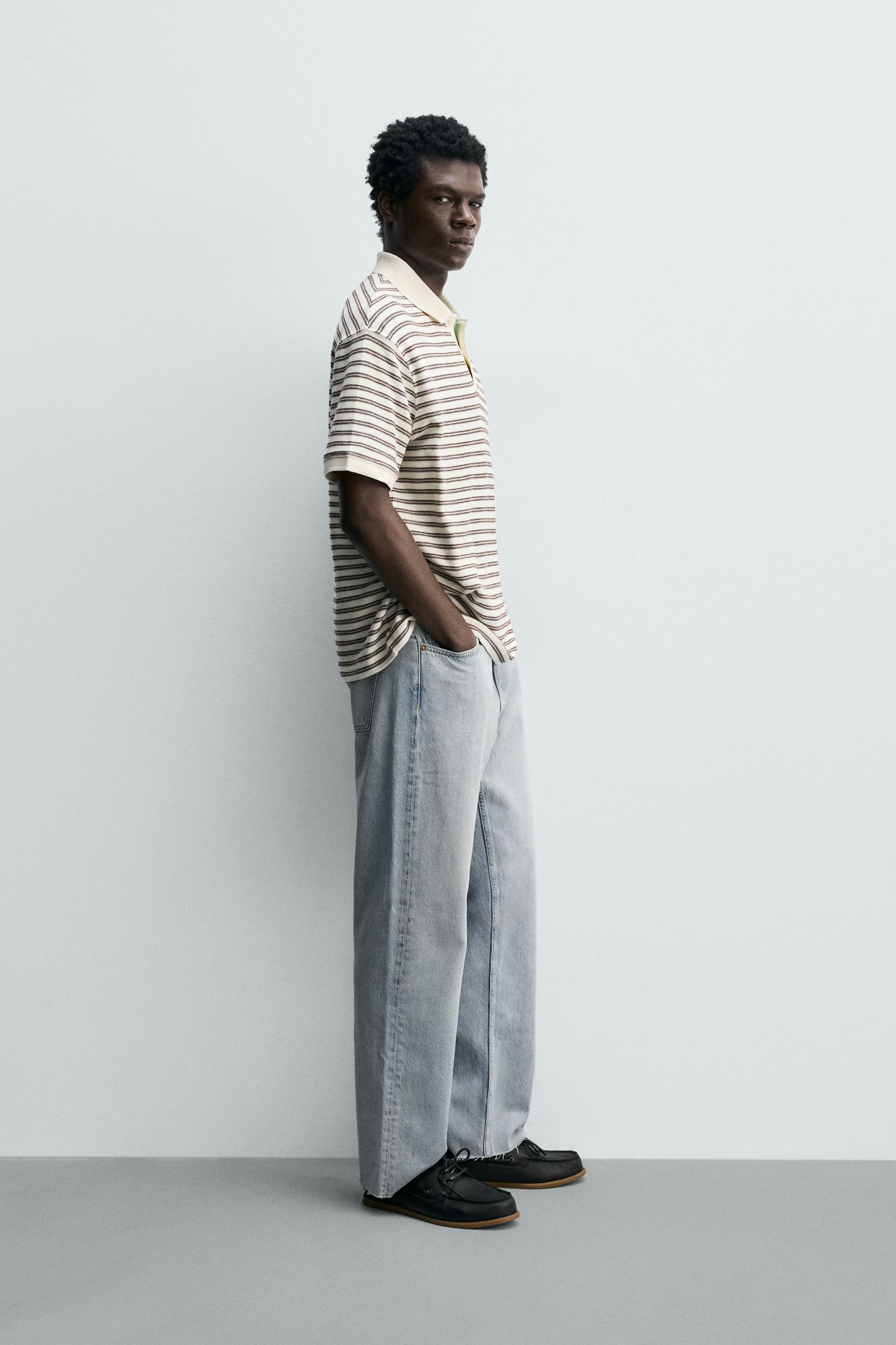 REGULAR FIT STRIPED JACQUARD POLO